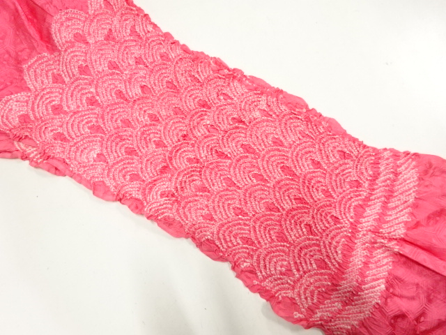 正絹　絞り　帯揚げ